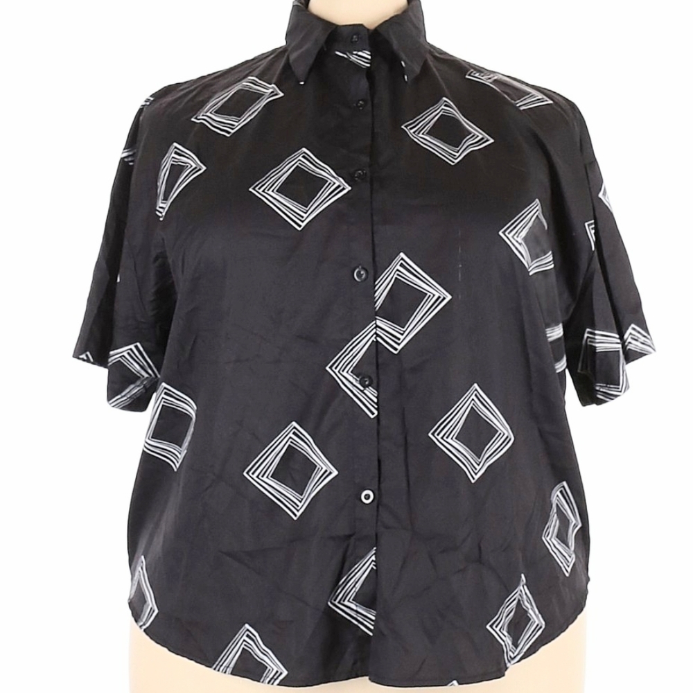 Black Spirograph Top